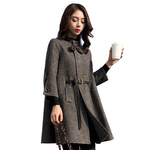 2020 autumn leaves new and lovely long cloak wool coat