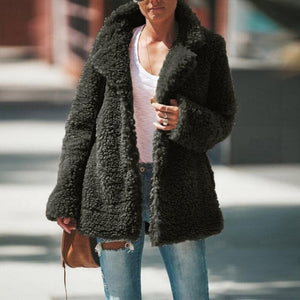 Women Coat Autumn Winter Faux Fur Jacket
