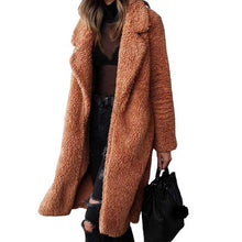 Load image into Gallery viewer, Autumn Winter Faux Fur Coat Women Warm Teddy Bear Coat