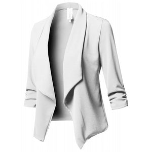 Women Black Blazers Cardigan Coat 2020 Long Sleeve Women Blazers