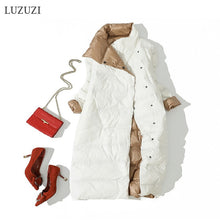 Load image into Gallery viewer, LUZUZI Women Double Sided Down Long Jacket
