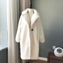 Load image into Gallery viewer, Winter Overcoat Women Faux Fur Coat Luxury Long Fur Coat teddy Jacket