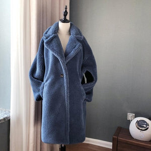 Winter Overcoat Women Faux Fur Coat Luxury Long Fur Coat teddy Jacket